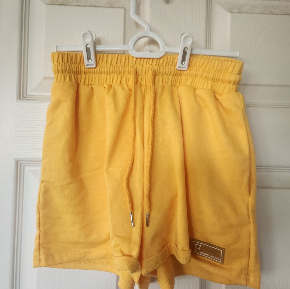yellow sweatshorts